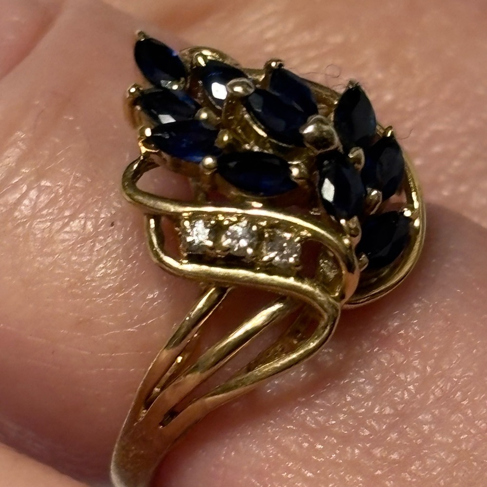 HOLD for morr790 14k Sapphire Diamond Ring NFS - Picture 15 of 16